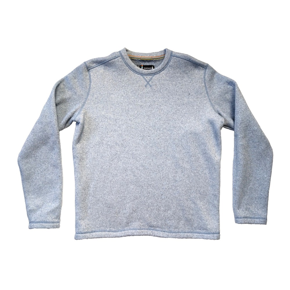 READ Smartwool Sweater Mens XL Light Blue Crewneck Wool Blend